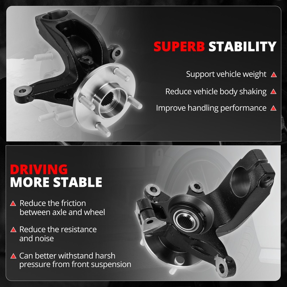 For 2006-2011 Ford Focus Front Left Driver Side Loaded Steering Knuckle Assembly