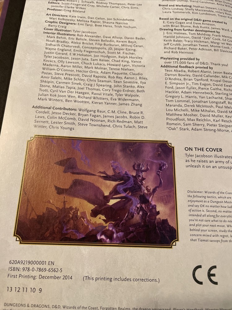 Dungeons & Dragons Dungeon Master's Guide Hardcover D&D (B10)