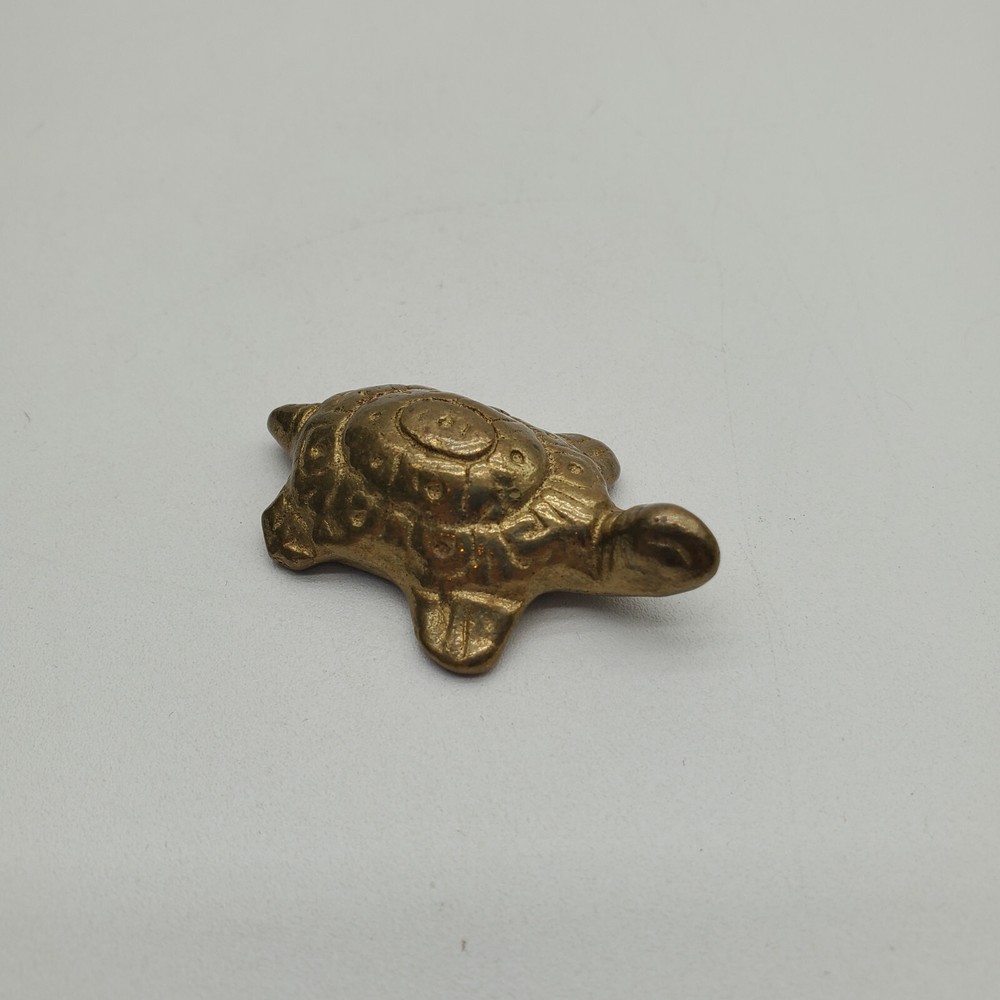 Miniature Brass Turtle Figurine