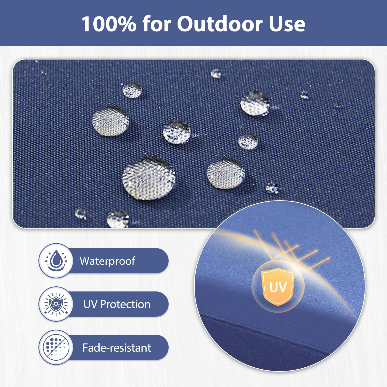 Outdoor Chair Cushions Set , Waterproof Patio Chair Cushion 22 x 22 x 3 inch