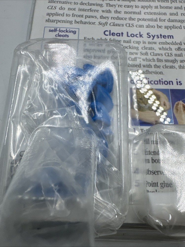 Soft Claws, Nail Caps for Cats, Medium, Blue, 40 ct