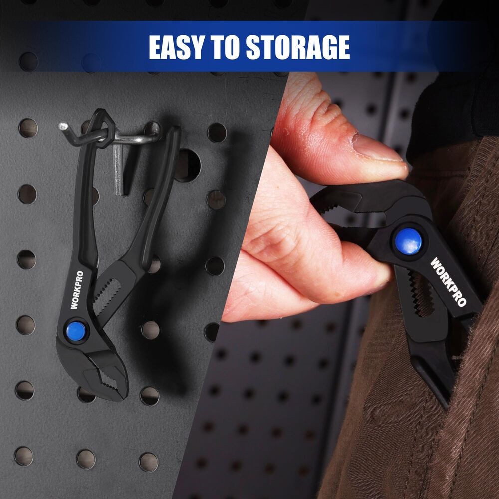 WORKPRO Mini Water Pump Pliers 4-Inch Groove Joint Pliers for Tight Space New