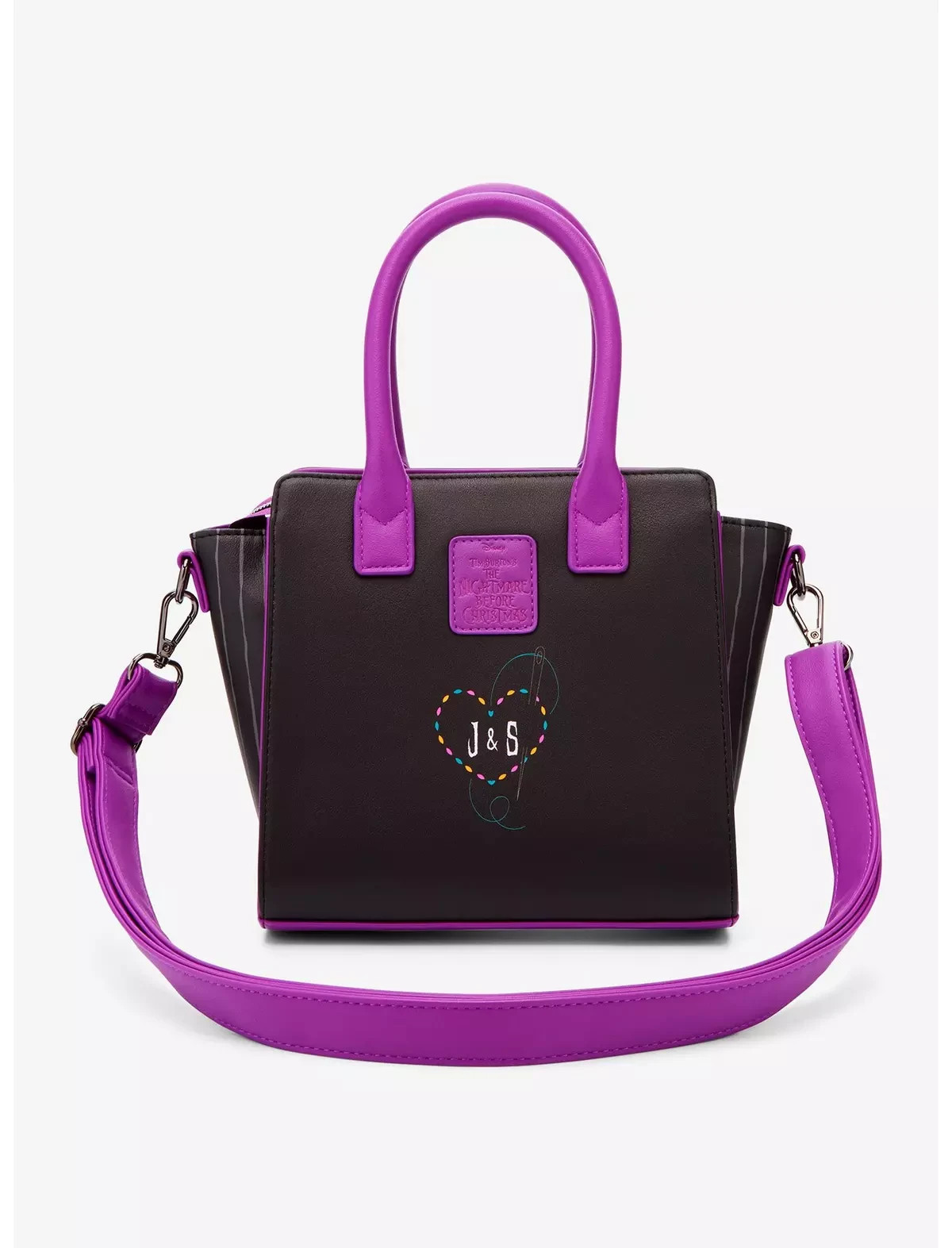 LOUNGEFLY DISNEY NIGHTMARE BEFORE CHRISTMAS MINI SATCHEL NW JACK & SALLY DOLLS