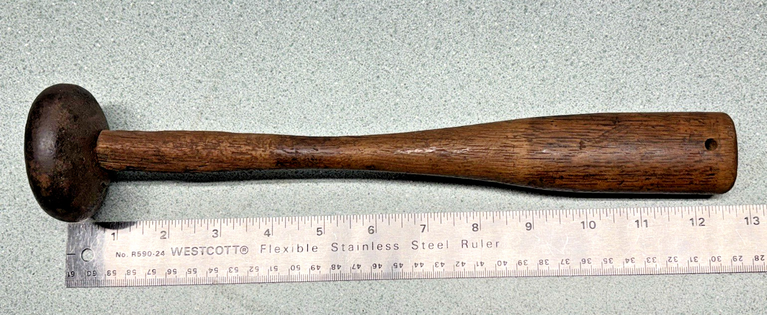 Antique Macadamizing Knapping Napping Hammer Rock Stone Dressing Unmarked NICE