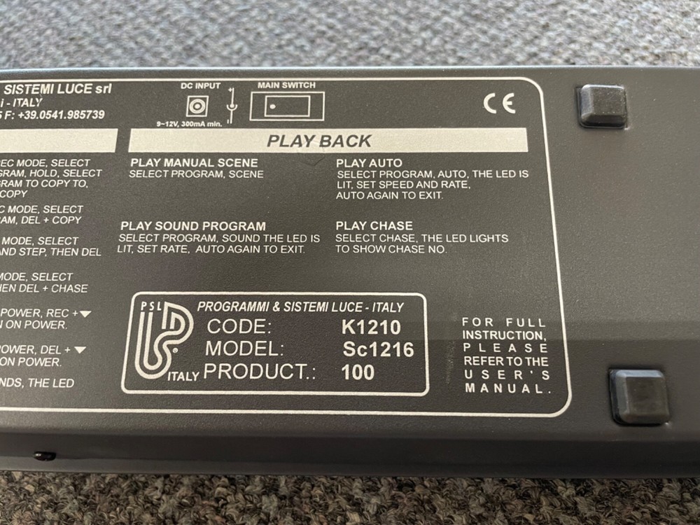 DMX SCANNER CONTROLLER SC-1216 (great condition - open box but never used)