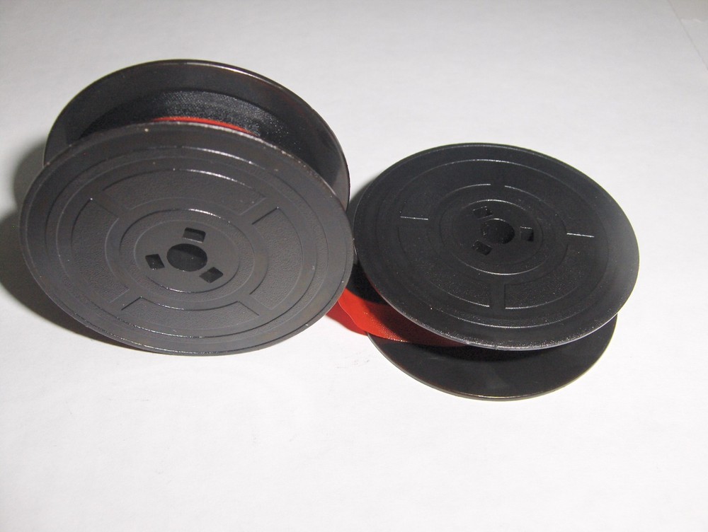 Olivetti Praxis 48 Typewriter Ribbon - Black/ Red Ink - Authentic Olivetti Spool
