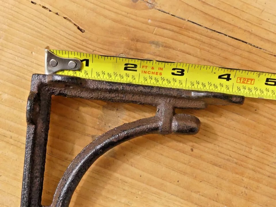 12 Shelf Brackets Corbels Wall Cast Iron SMALL Rustic Farmhouse 4 3/8" X 4 3/8"