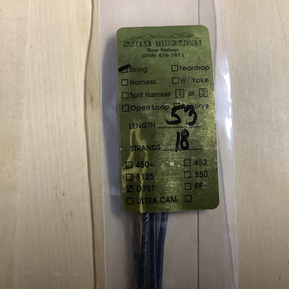 Stone Mountain Compound Bowstring 53” - 18 Strand - D75T