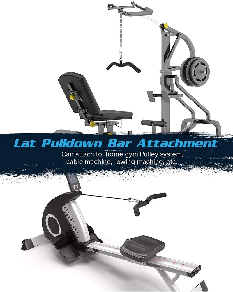Upgraded LAT Pulldown Bars, 19" Pull Down Bar Attachments for Home Gym,...