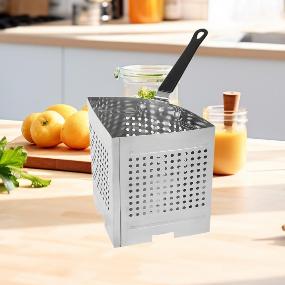 Pasta Cooker Strainer Basket Insert Versatile Sturdy Perforated Deep Pocket