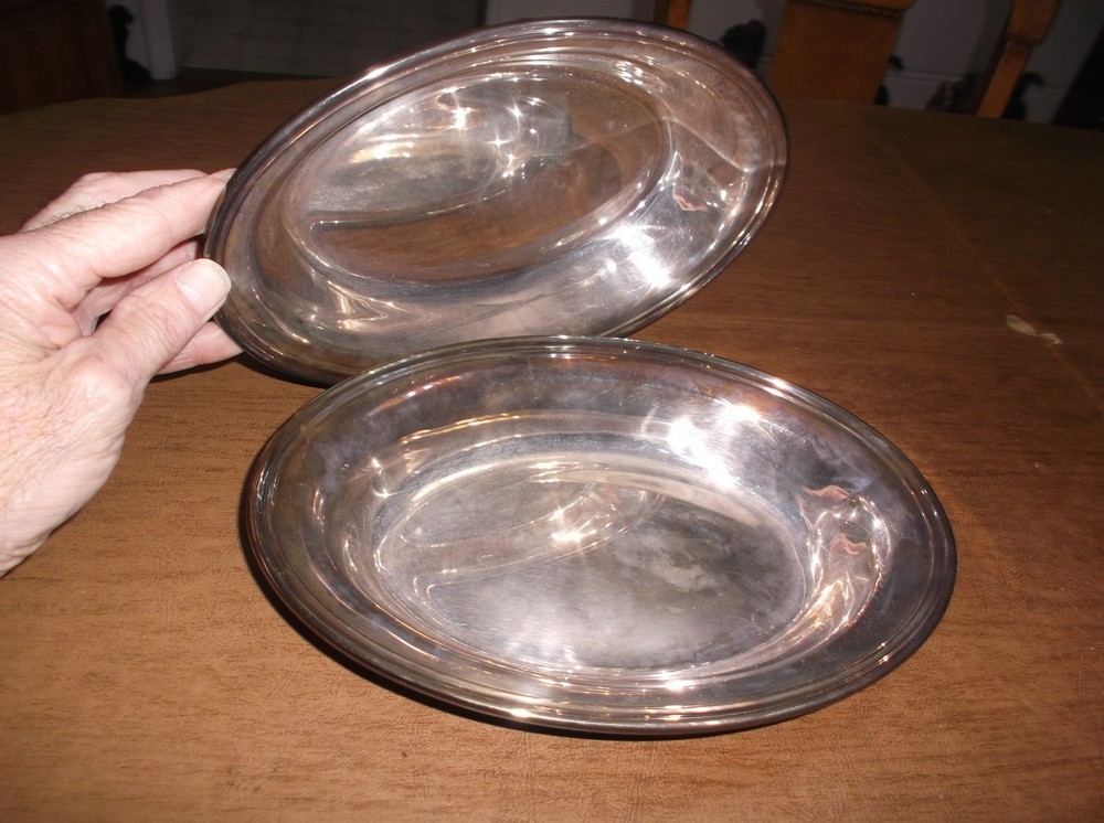 Vintage Gorham Silverplate 2 Piece Oval Covered Vegetable Serving Dish #YC426/4