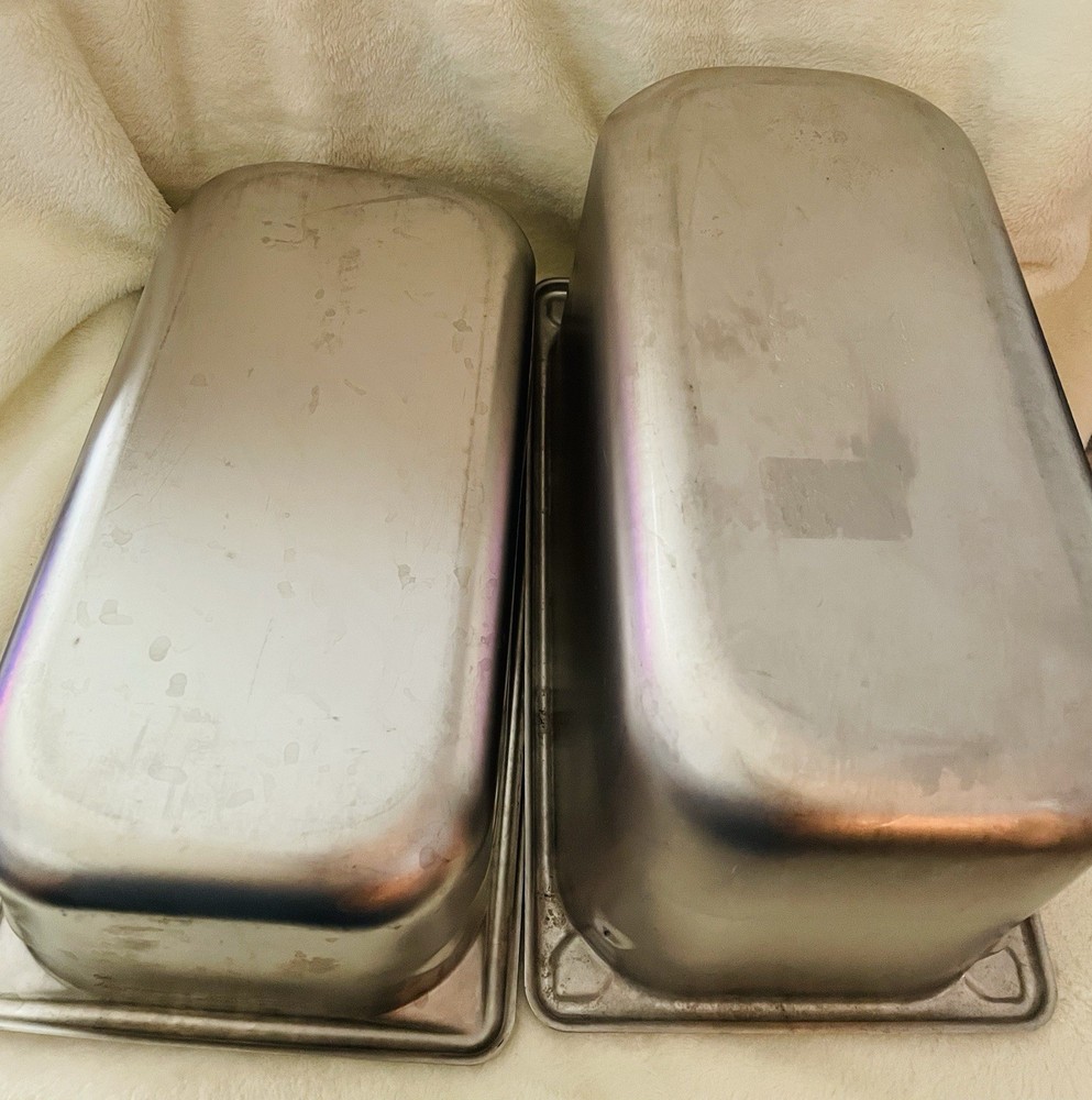 Two Stainless Steel Restaurant Steamer Pans