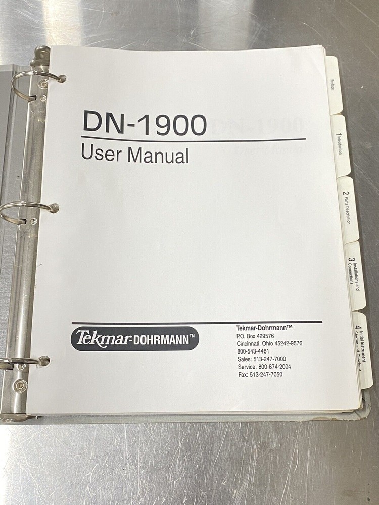 Tekmar-Dohrmann DN-1900 - Users Guide / Instruction Book / Manual