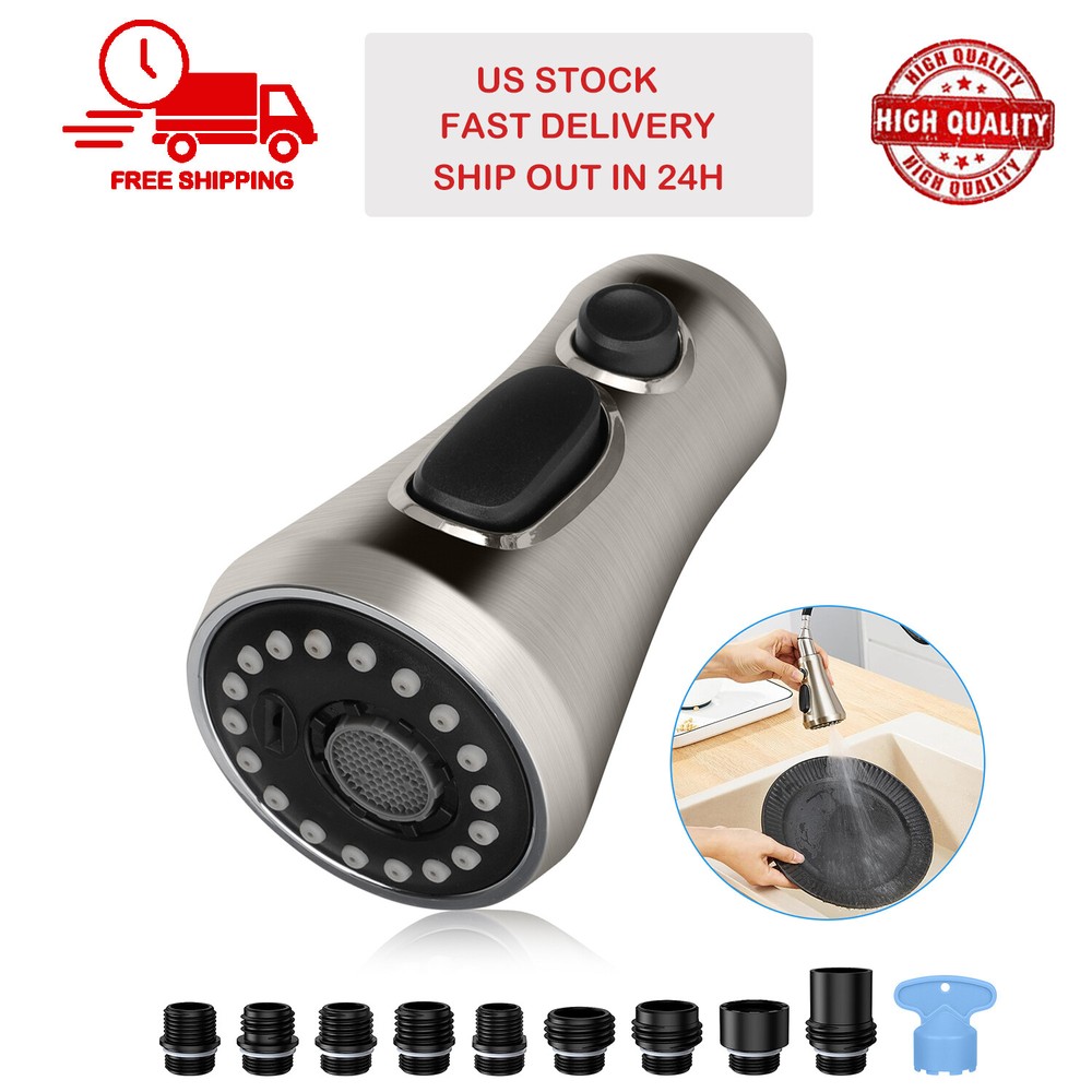 Sprayer Head Pull Down Kitchen Faucet Replacement Part Chrome Silver USA Stock