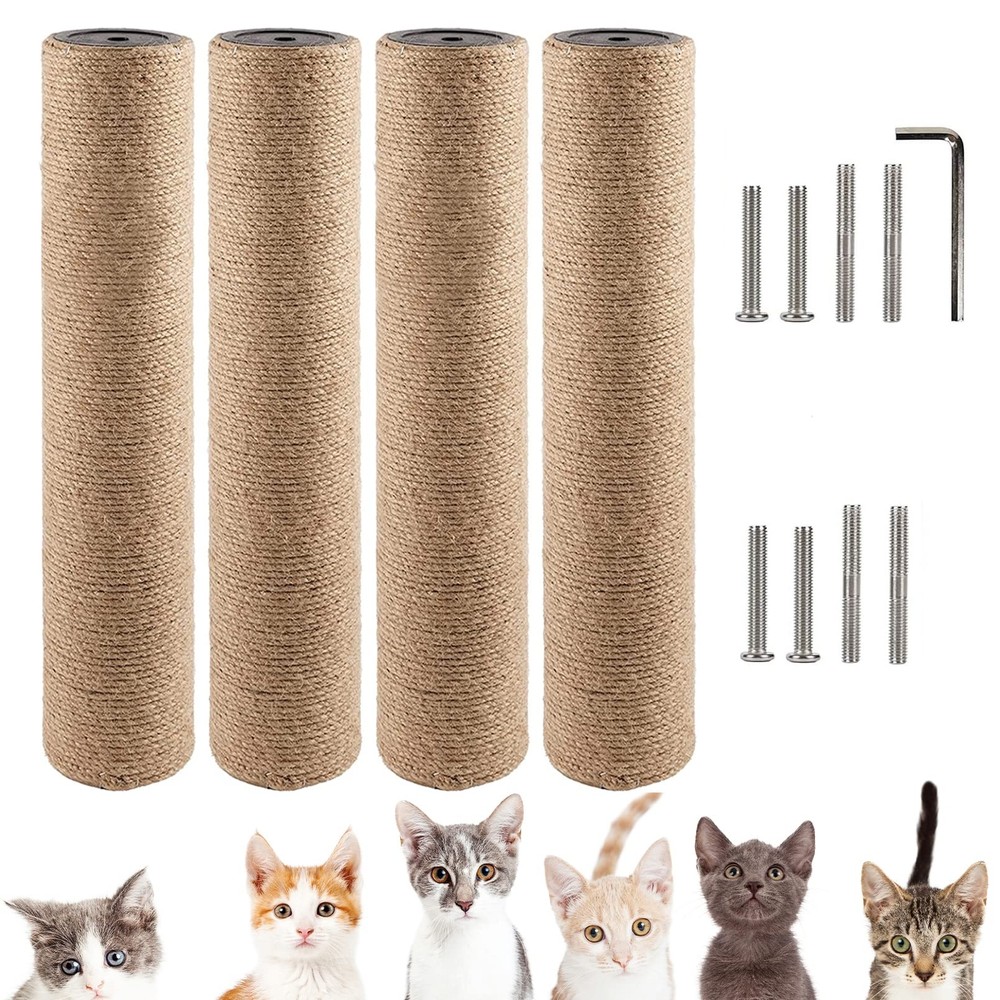4Pcs Cat Scratching Post Replacement for Indoor Cats 15.7in Cat Scratch Post ...