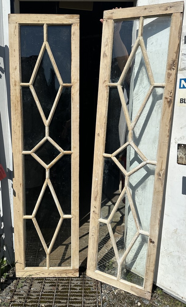 Restored Wood-Framed Transom Window Pair GA20307