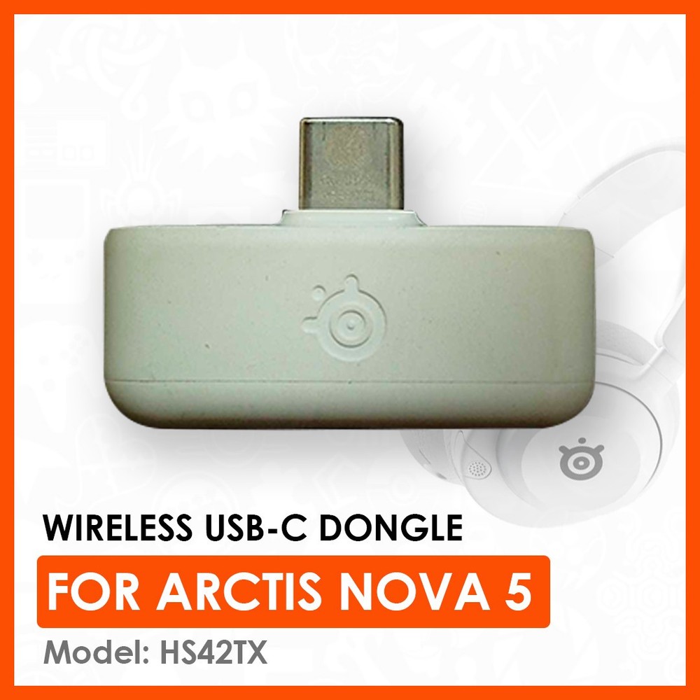 Genuine OEM SteelSeries Arctis Nova 5 USB-C Dongle Replacement | White | HS42TX