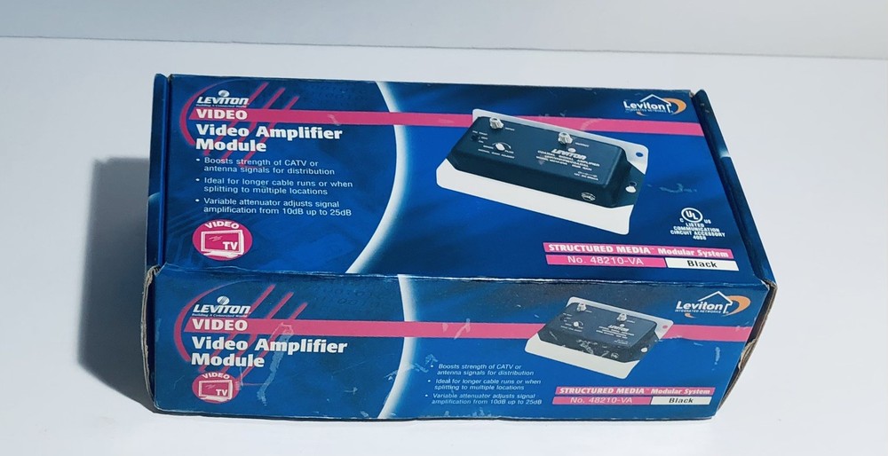 Leviton Structured Media Video Amplifier Module 48210-VA Black New In Box