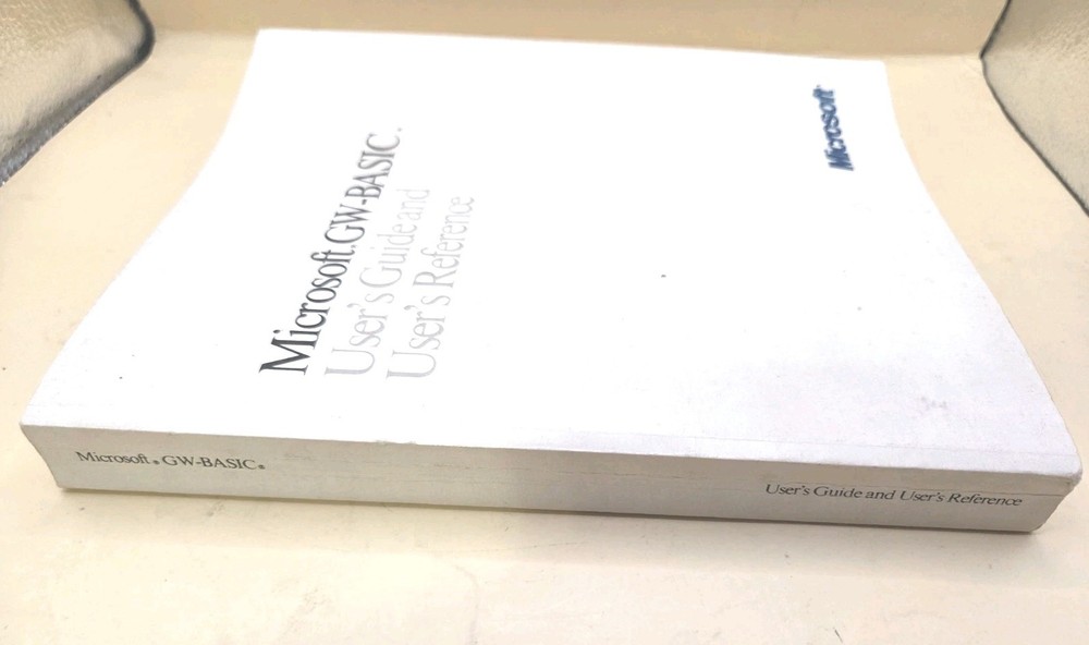 1987 Microsoft GW-Basic User's Guide And User's Reference Softcover