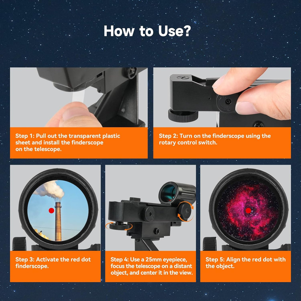 Red Dot Finder Scope for Astronomical Telescope Reflex Viewfinder Compatible for