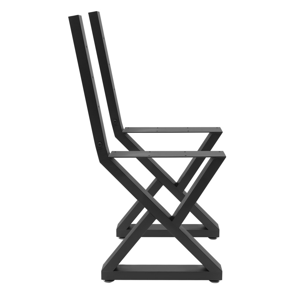 2PCS Bench Legs, Triangle Metal Bench Legs, Bench Legs with Backrest Bracket
