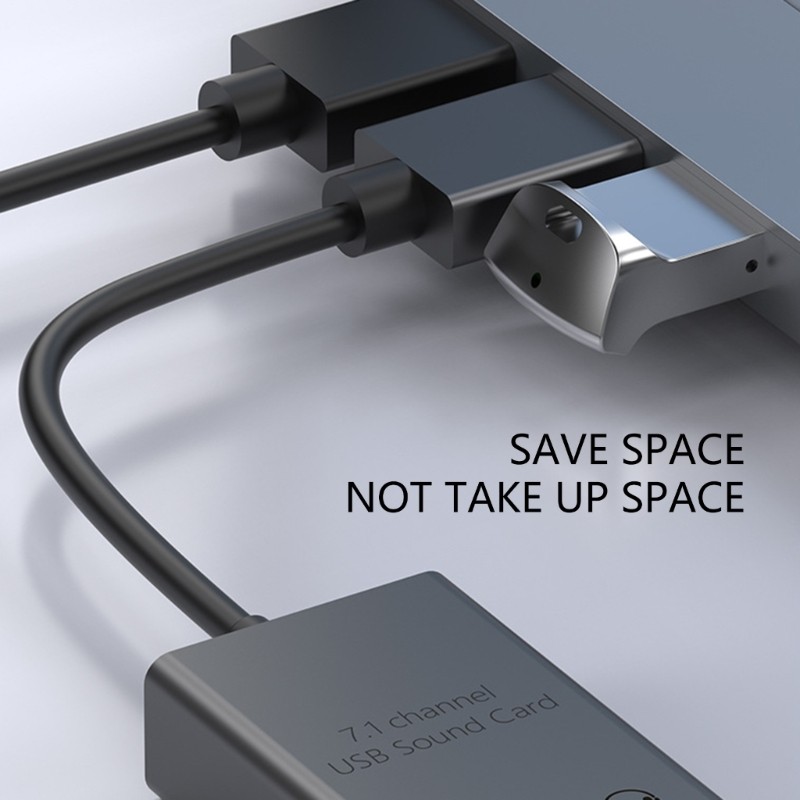 USB External Sound Card For Computer 7.1 Virtual Surround Clear Auditory