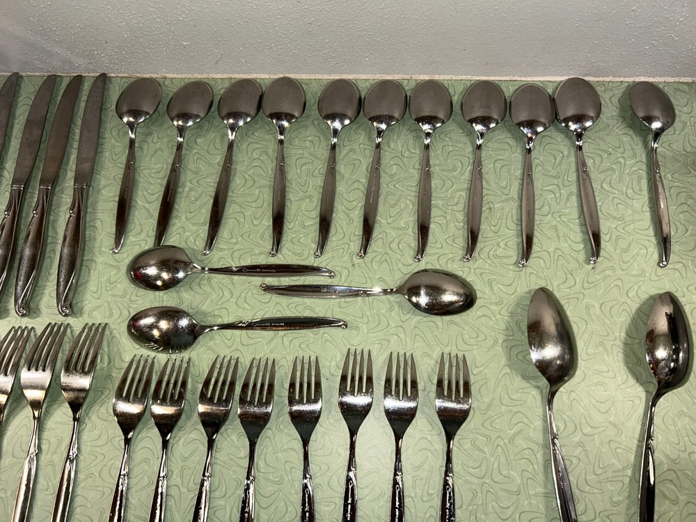 ONEIDA COMMUNITY DRIFTWOOD Flatware 61 pieces
