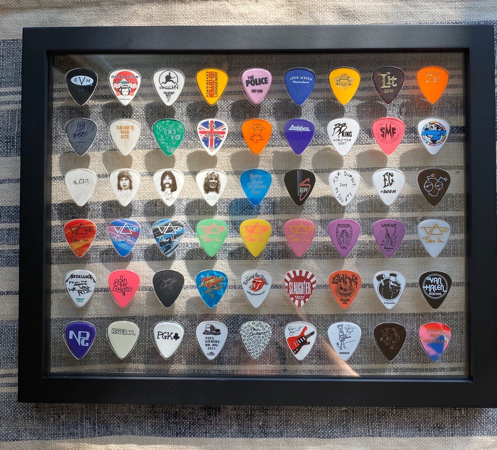 11" x 14" Clear Guitar Pick Display INSERT 54 Picks- NO FRAME, INSERT ONLY
