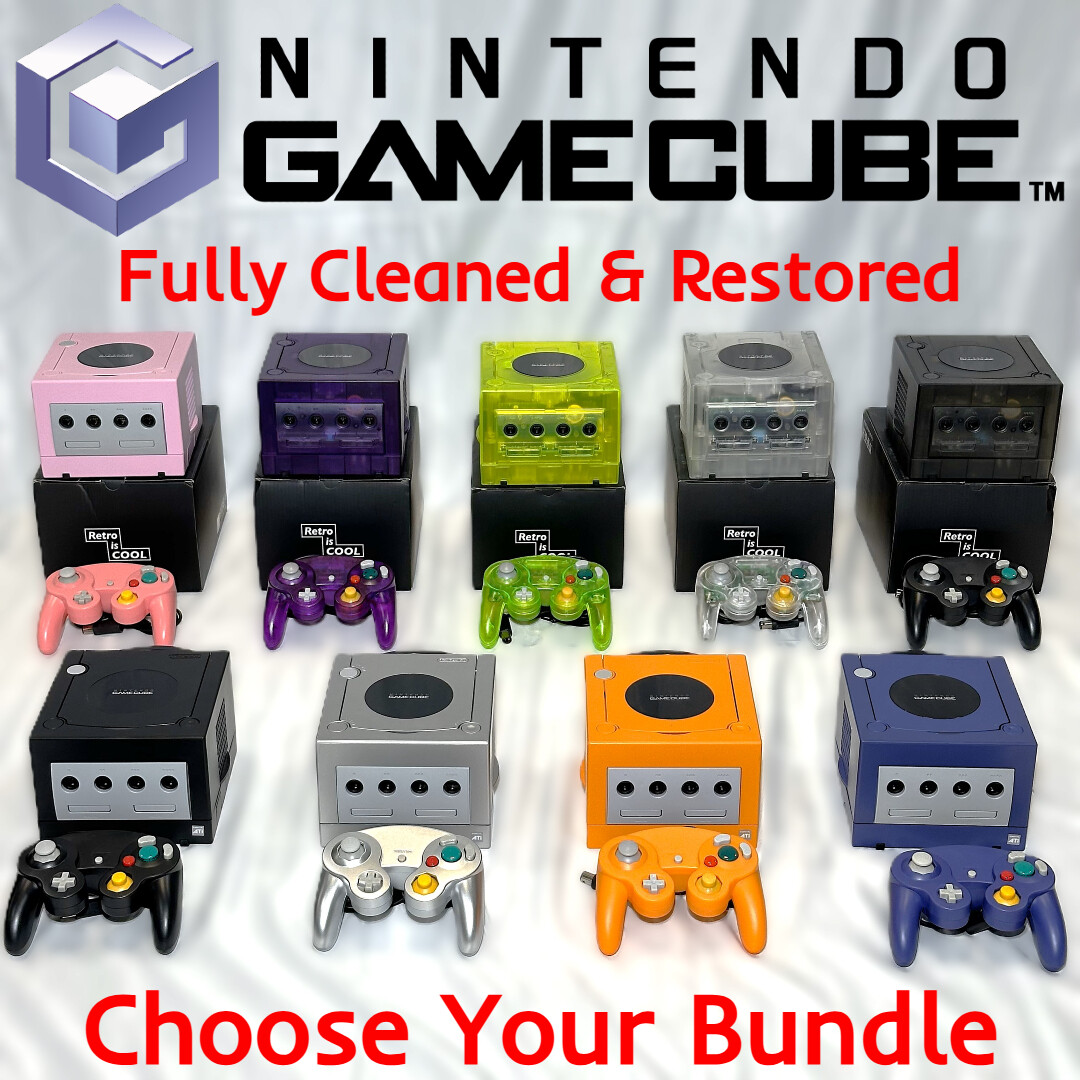Nintendo GameCube *CHOOSE YOUR BUNDLE* Console + Controllers + Wires Set