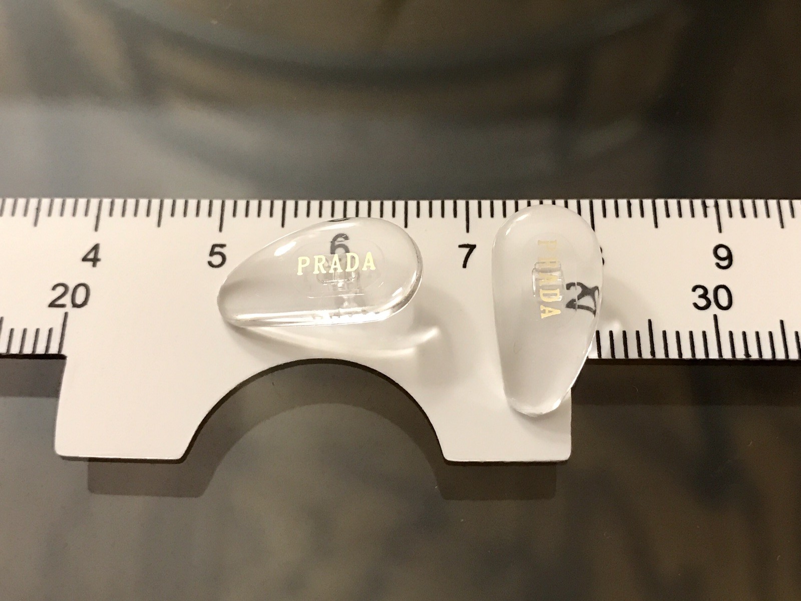 Replacement Screw-in Nose Pads for PRADA Eyeglasses/Sunglasses W/ Screws Gold