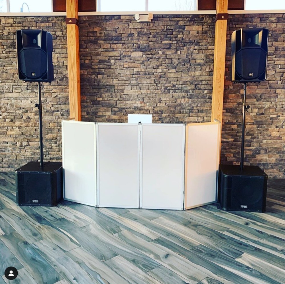 4 Panel White and Silver Plexiglass DJ Facade | DJ Frontboard | Dj Equipment