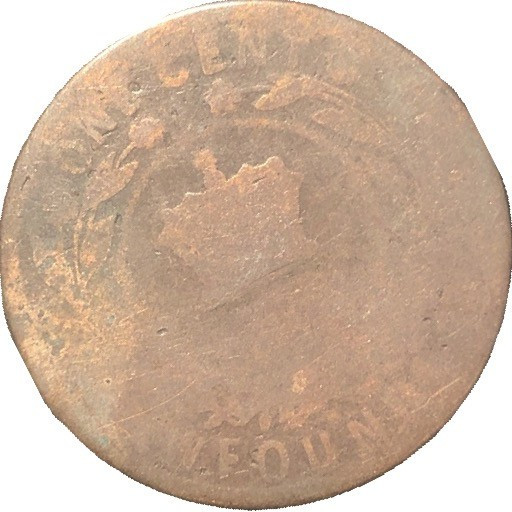 Undated Newfoundland Large One Cent Coin - P (Poor) condition