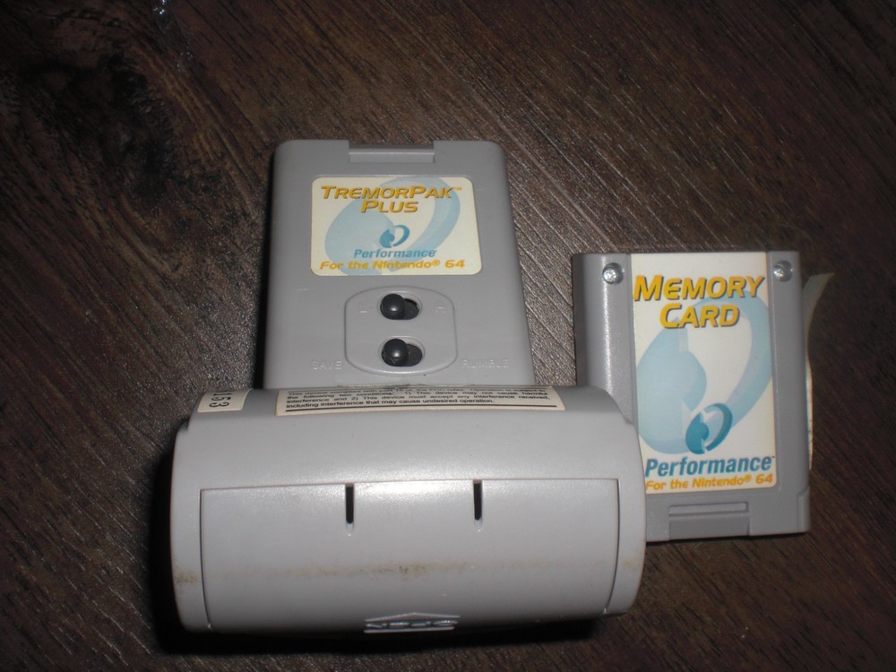 Performance Memory Card TremorPak Plus 4 Nintendo 64 N64 Console System Pak Pack