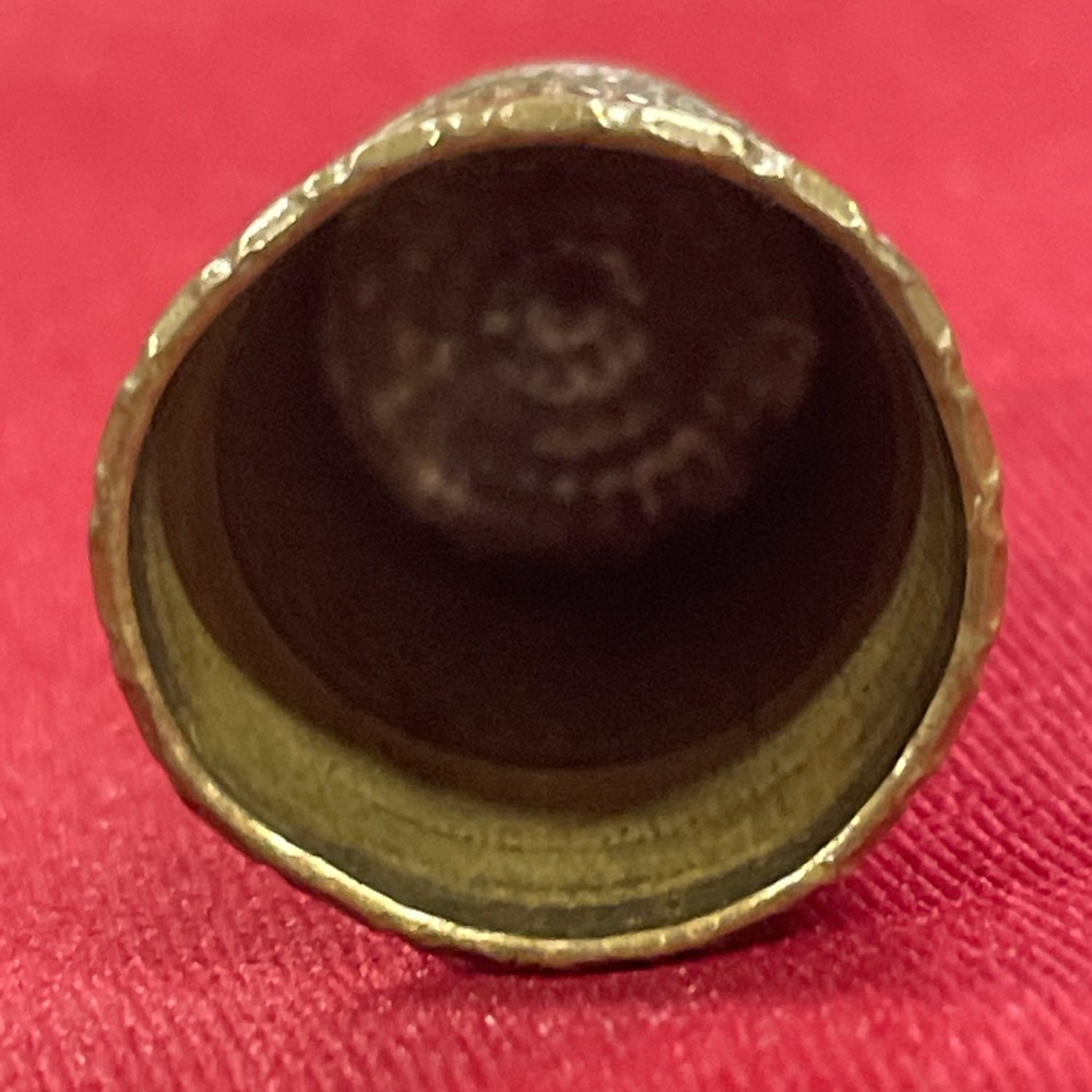 Antique Gold Toned Sewing Thimble