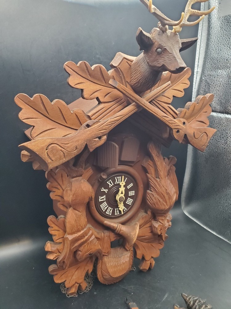 Vintage Hand-Carved Black Forest Cuckoo Clock Untested