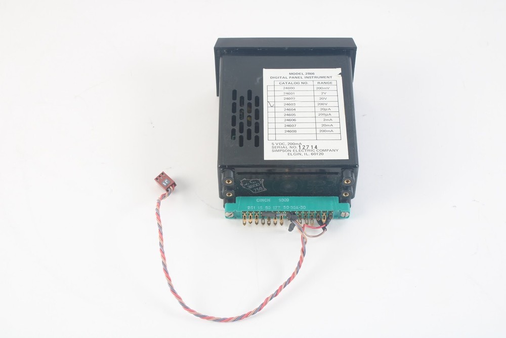 Simpson 2866 Digital Panel Instruments 2800 Series DC Voltage, 0V to 200V