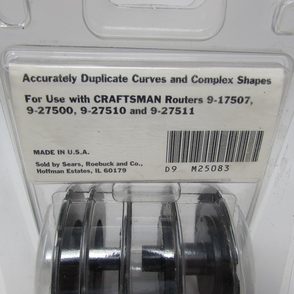 Sears Craftsman 5 Piece Router Template Guide Bushing Kit Complete 925083