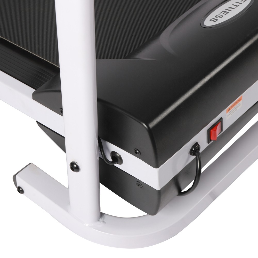Compact Walking Treadmill with Heart Rate Sensor & Safety Handrails