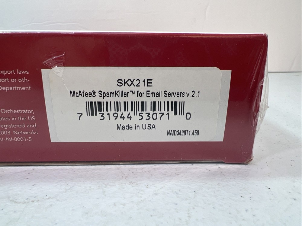 McAfee Security SpamKiller For Email Servers v2.1 SKX21E