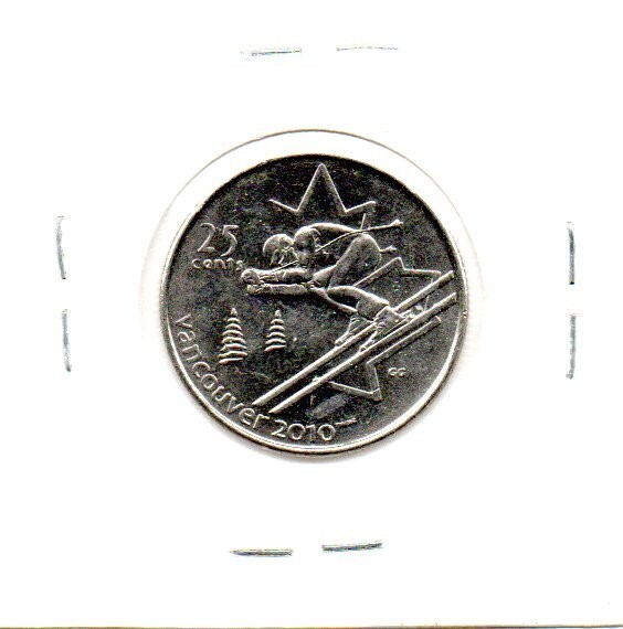 2007 design 2 Canadian 25 Cent Quarter circulated