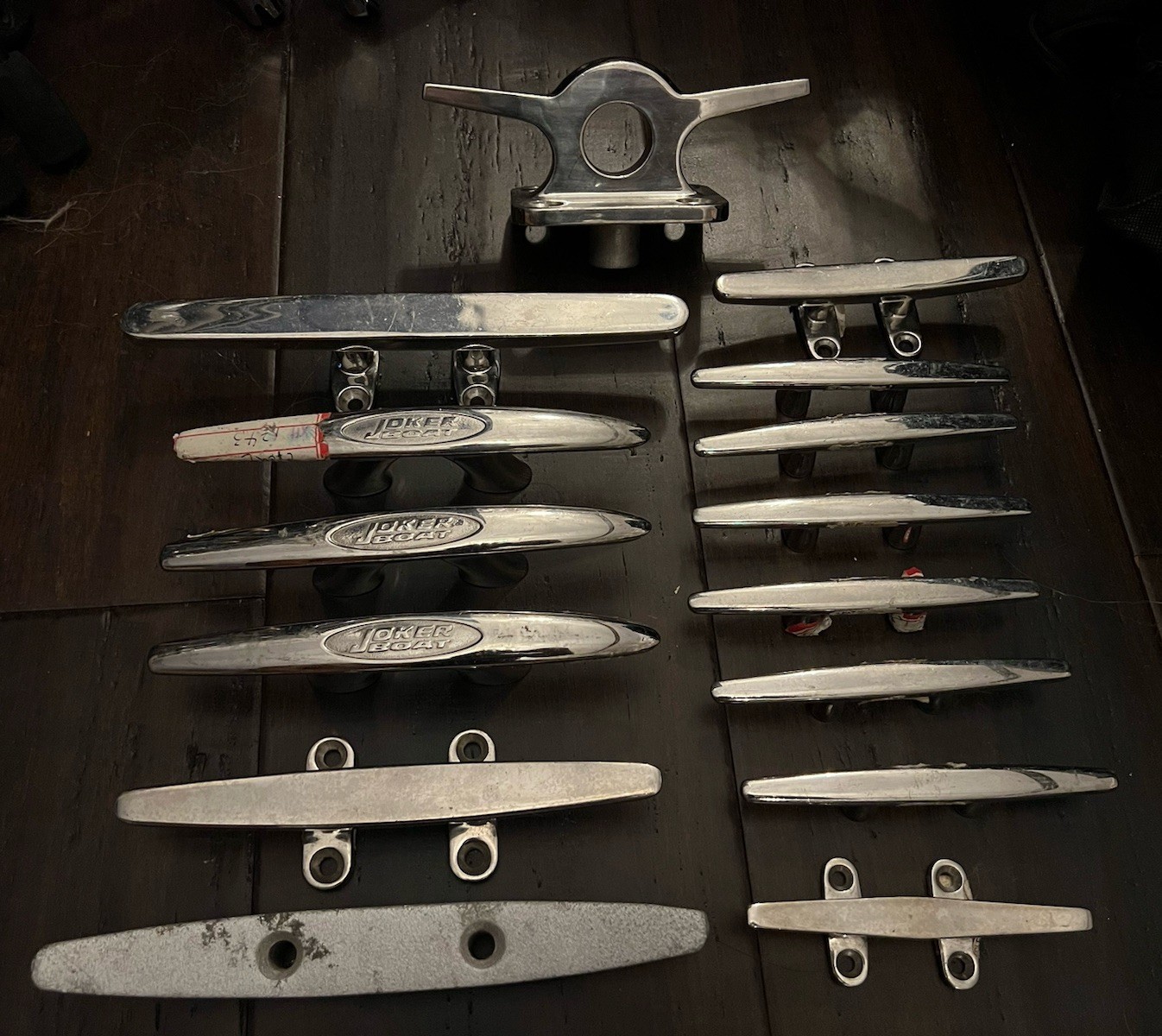 Lot of 15 Stainless Steel Marine Boat Cleats & Anchor Cleat Assorted Sizes NEW