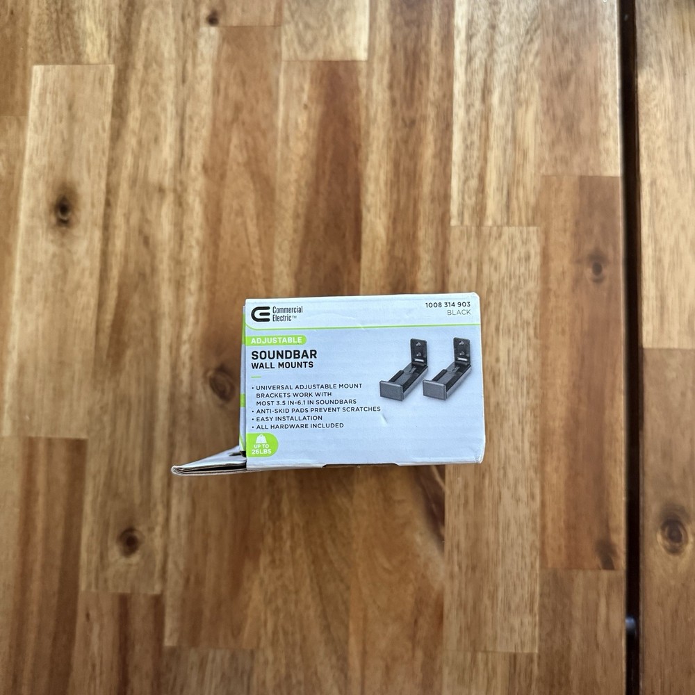 Adjustable Soundbar Mount Universal Wall Brackets Removable Lockable Up To 26 Lb