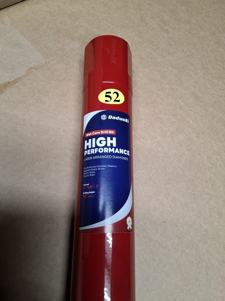 2" Wet Core Drill Bit with High Density Diamond Segments, 14" Depth