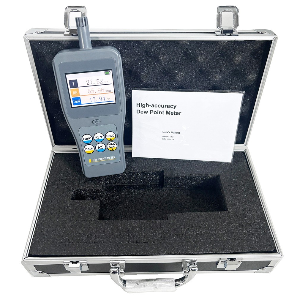 Integrated Precision Dew Point Meter with Temperature Measurement Curve Display