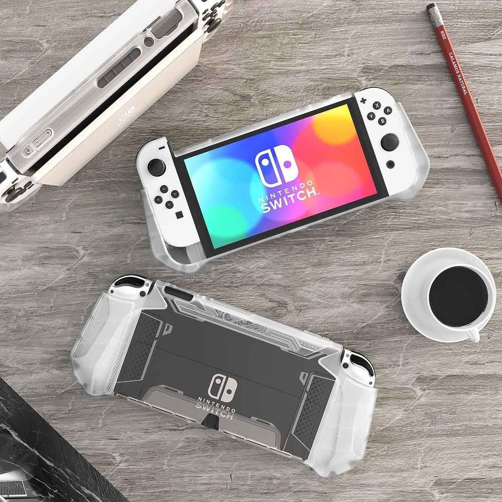 Mumba Dockable Case for Nintendo Switch OLED 2021 TPU Grip Shell ProtectiveCover