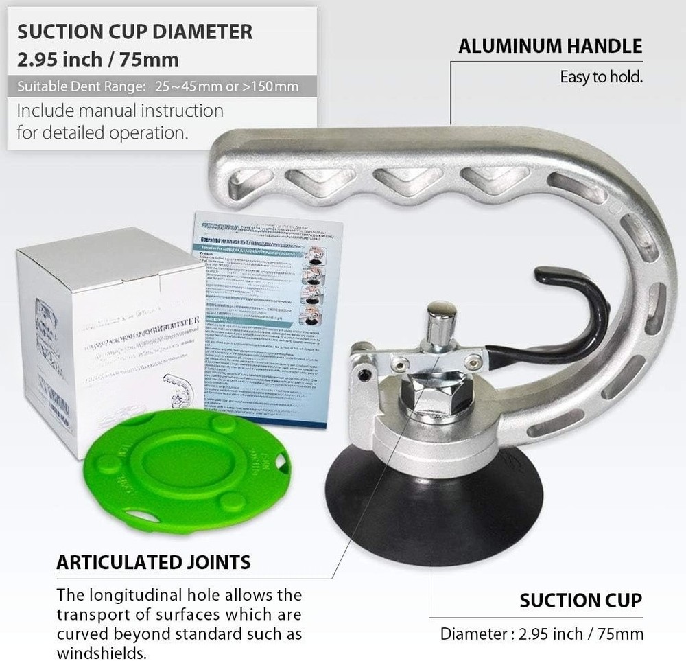 Powerful Suction Cup Aluminum Dent Puller - 2.95 inches