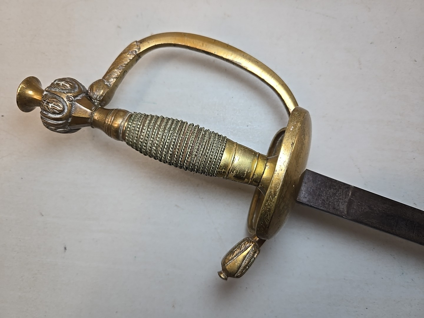 Pre-WWI German Prussian Court Degen Officers Sword - Samuel Hoppe - Etched