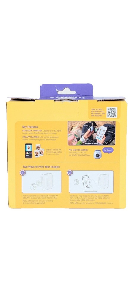 Fujifilm Instax Pal Digital Camera Mini Link 3 Printer Bundle Lavender Blue NEW