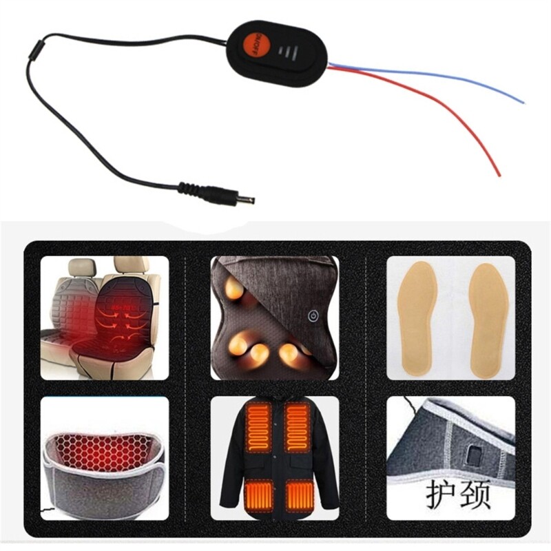 Silicone Push Button Heated Vest Pants Gloves DIY Temperature Controller