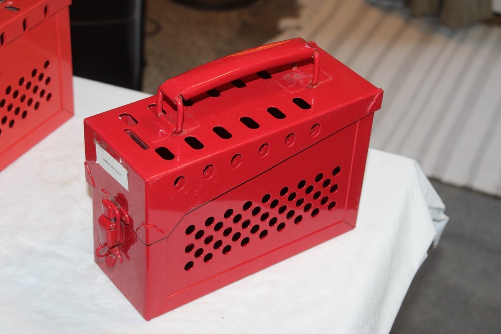 2 Master Lock Portable Group Lock Boxes 498A w/Tool